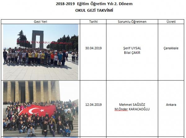 Gezi Kulübünün Organize Ettiği 2.Dönem Gezi Takvimi Yayınlandı